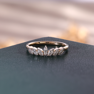 Marquise Cut Lab Grown Diamond Cluster Anniversary Ring - lab grown diamond ring