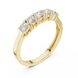 Ladies five stone diamond ring in gold with round lab grown diamonds by Signora Jewels