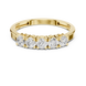 Ladies five stone diamond ring in gold with round lab grown diamonds by Signora Jewels