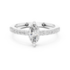 Ladies marquise side diamond ring in gold with marquise and round lab grown diamonds by Signora Jewels