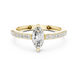 Ladies marquise side diamond ring in gold with marquise and round lab grown diamonds by Signora Jewels