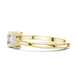 Ladies cushion pear diamond ring in gold with cushion pear and round lab grown diamonds by Signora Jewels