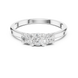 Ladies three stone diamond ring in gold with round lab grown diamonds by Signora Jewels