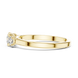 Ladies three stone diamond ring in gold with round lab grown diamonds by Signora Jewels
