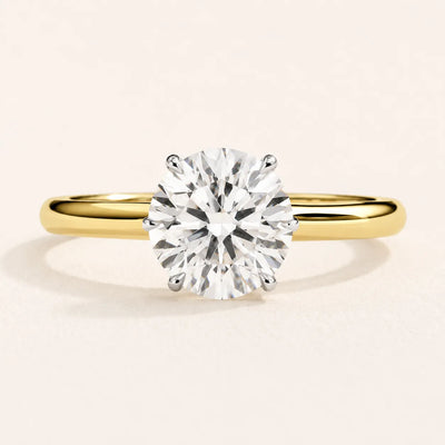 Round Brilliant Lab Grown Diamond Hidden Halo Solitaire