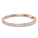 Rose gold bracelet with diamonds on a white background