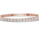 Rose gold bracelet with diamonds on a white background