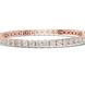 Classic round diamond tennis bracelet available in yellow gold white gold and rose gold with 49 brilliant diamonds in elegant collet setting design