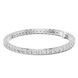 Silver bracelet with clear stones on a white background