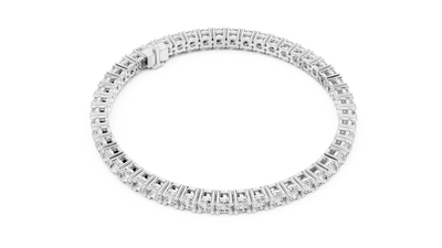 Round Diamond Tennis Bracelet in White Gold