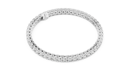 Round Diamond Tennis Bracelet in White Gold