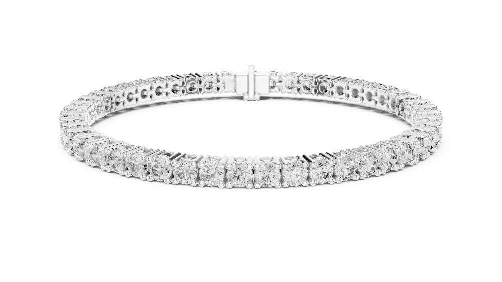 Diamond bracelet on a white background