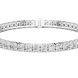 Classic round diamond tennis bracelet available in yellow gold white gold and rose gold with 49 brilliant diamonds in elegant collet setting design