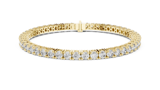 Round Diamond Tennis Bracelet in Yellow Gold