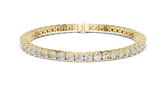 Round Diamond Tennis Bracelet in Yellow Gold