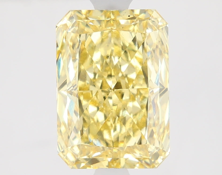 2.55ct Radiant Fancy Vivid Yellow VS2 Lab-Grown Diamond