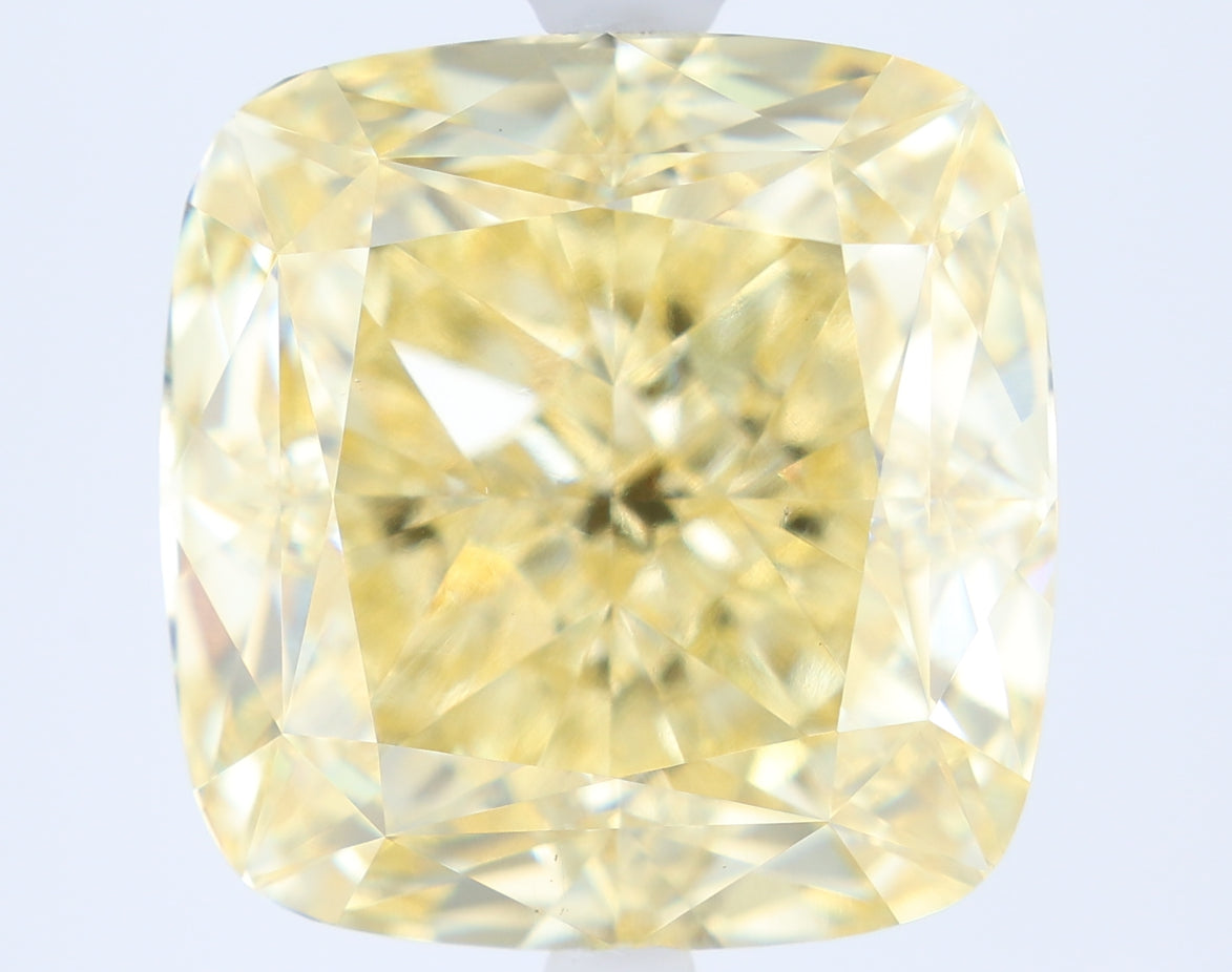 5.18ct Cushion Fancy Yellow VVS2 Lab-Grown Diamond