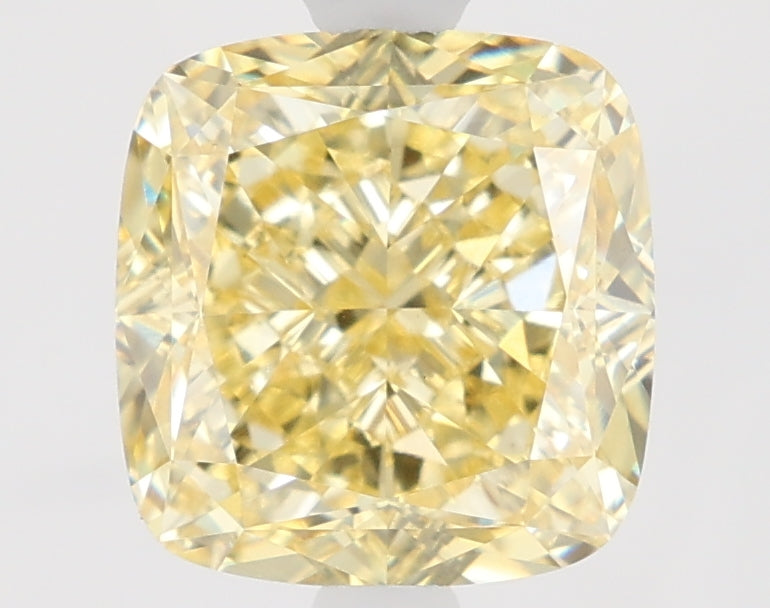 2.55ct Cushion Fancy Intense Yellow VS1 Lab-Grown Diamond