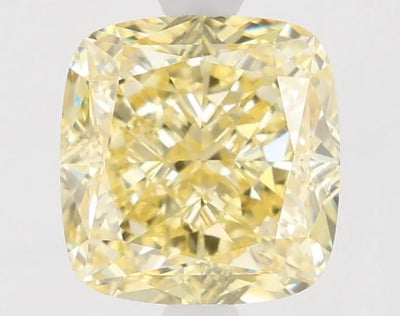 2.55ct Cushion Fancy Intense Yellow VS1 Lab-Grown Diamond