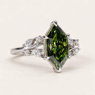 Dutch Marquise Lab Grown Diamond Engagement Ring in White Gold