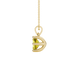 Emerald cut yellow gemstone solitaire pendant in gold with six prong setting