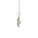 Emerald cut yellow gemstone double halo pendant with octagonal diamond frame in gold