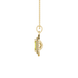 Emerald cut yellow gemstone double halo pendant with octagonal diamond frame in gold