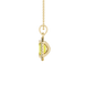 Emerald cut yellow gemstone halo pendant with round diamond accents
