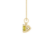 Side profile, yellow gold canary yellow pendant, classic basket gallery.