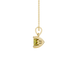 Side profile, yellow gold canary yellow pendant, lotus basket gallery.