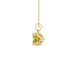 Side profile, yellow gold canary yellow pendant, tulip basket gallery.