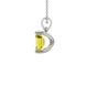 Emerald Cut Yellow Gemstone Solitaire Pendant in Rose Gold Four Prong Setting