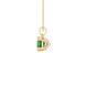 Side profile, yellow gold emerald green pendant, vintage basket gallery.