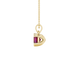 Side profile, yellow gold raspberry red pendant, vintage basket gallery.