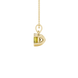 Side profile, yellow gold canary yellow pendant, vintage basket gallery.