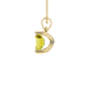 Emerald Cut Yellow Gemstone Solitaire Pendant in Rose Gold Four Prong Setting