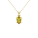 Pear shape canary yellow gemstone pendant, yellow gold classic basket setting.