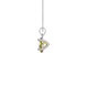 Side profile, white gold canary yellow pendant, classic basket gallery.