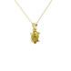 Close-up, pear shape canary yellow gemstone, yellow gold classic basket pendant.