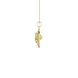 Side profile, yellow gold canary yellow pendant, falling edge halo gallery.