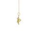 Side profile, yellow gold canary yellow pendant, french pavé halo gallery.