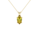Pear shape canary yellow gemstone pendant, yellow gold lotus basket setting.