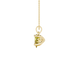 Side profile, yellow gold canary yellow pendant, lotus basket gallery.