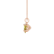 Side profile, rose gold canary yellow pendant, lotus basket gallery.