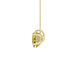 Side profile, yellow gold canary yellow pendant, pavé basket gallery.