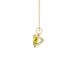 Side profile, yellow gold canary yellow pendant, surprise diamond gallery.