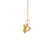Side profile, rose gold canary yellow pendant, surprise diamond gallery