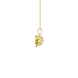 Side profile, yellow gold canary yellow pendant, tulip basket gallery.