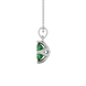 Green Emerald Cut Solitaire Gemstone Pendant in Rose Gold Four Prong Setting