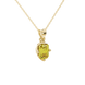Yellow Emerald Cut Solitaire Gemstone Pendant in Rose Gold Four Prong Setting
